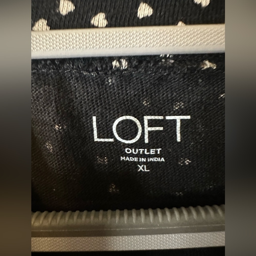 Loft | Heart With Rhinestone button sweater - Picture 4 of 6